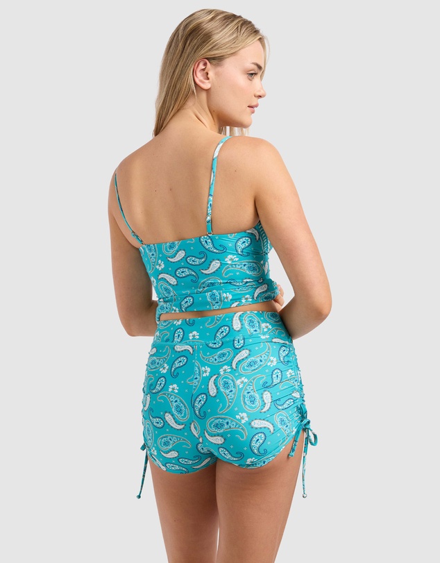 Seafolly - Drift Club Bandana Gathered Neck Tankini Bikini Top