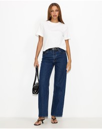 Dazie - Florence Mid Rise Straight Jeans