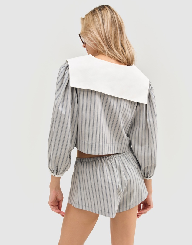 For Love & Lemons - Linen Stripe Top