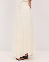 Calli - Sayer Satin Panelled Midi Skirt