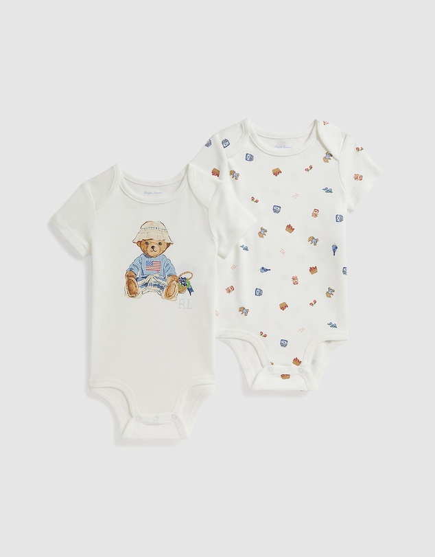 Polo Ralph Lauren - Polo Bear Cotton Bodysuit 2-Pack - Babies