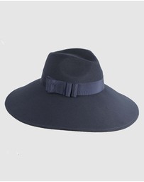 Max Alexander - Wide Brim Navy Winter Hat