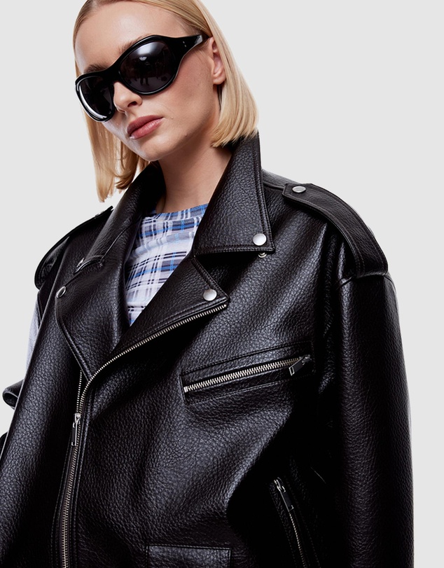 ENA PELLY - Faux Leather Biker Jacket
