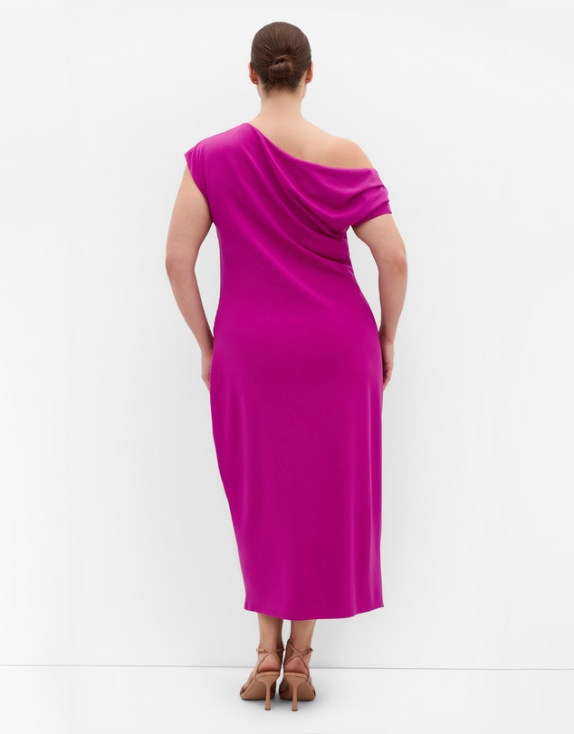 City Chic - Plus size Sassy Off Shoulder Dress - magenta