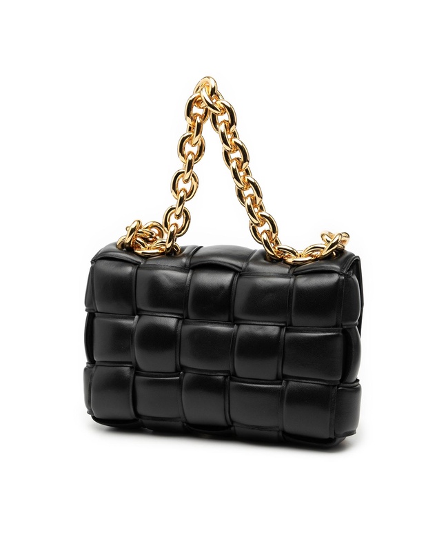 Pre-Loved by Azura Reborn - Pre-Loved Nappa Intrecciato Padded Chain Cassette Satchel
