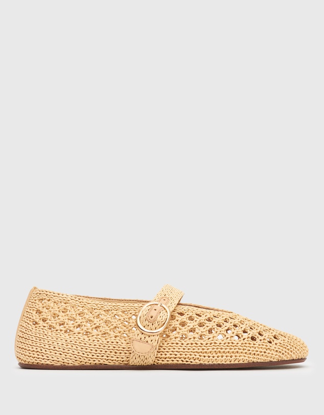 Betts - Alana Raffia Ballet Flats
