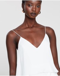 Shona Joy - Draped Cocktail Frill Dress
