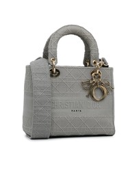 Pre-Loved by Azura Reborn - Pre-Loved dior Dior Caro Mini Bag Grey Embossed Canvas
