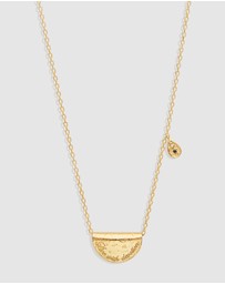 By Charlotte - Lotus Birthstone Necklace - September - Sapphire