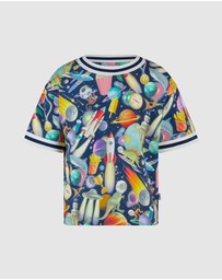 Fleur Harris - 'Out of This World' Rocket Tee in Navy