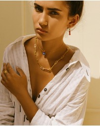 Ottoman Hands - Nazar Navy Evil Eye Necklace