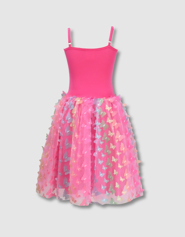 Pink Poppy - Rainbow Butterfly Dress Hot Pink