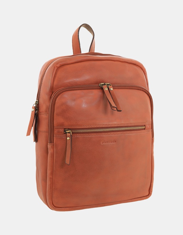 Pierre Cardin - Pierre Cardin Vintage Leather Laptop Backpack