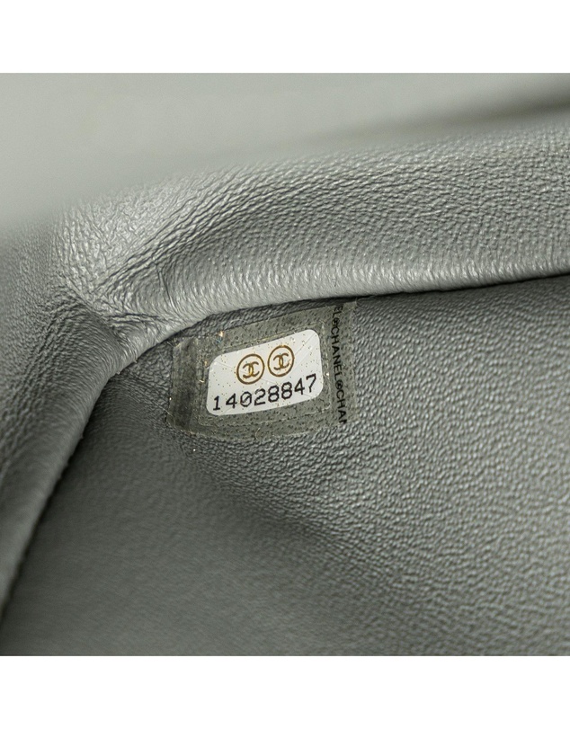 Pre-Loved by Azura Reborn - Pre-Loved Chanel Classic Double Flap Caviar Leather Shoulder Bag Grey