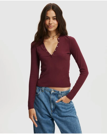 Cotton On - Ryan Henley Long Sleeve Top