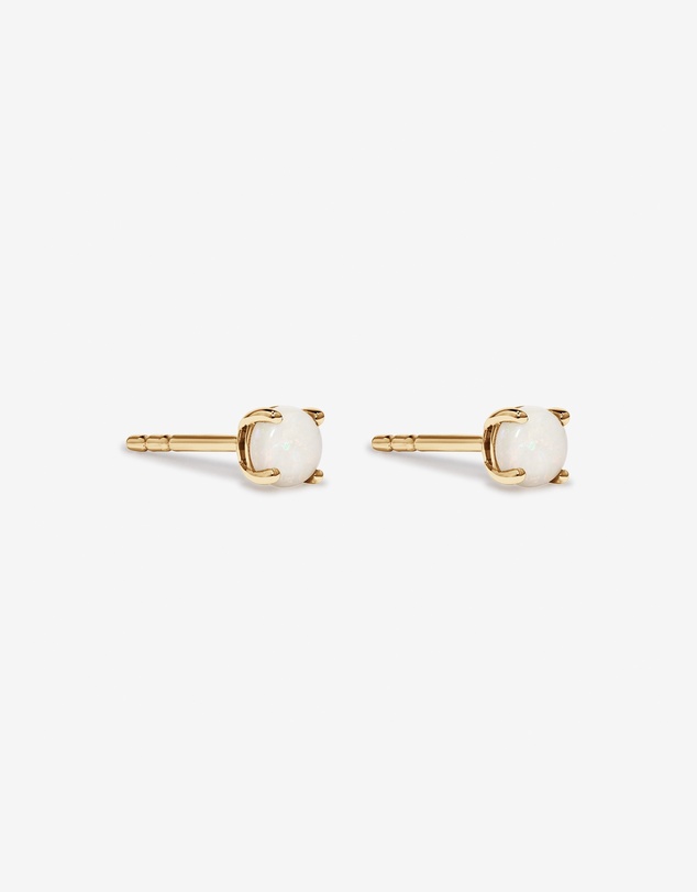 Michael Hill - Round Australian Opal Birthstone Stud Earrings in 10kt Yellow Gold