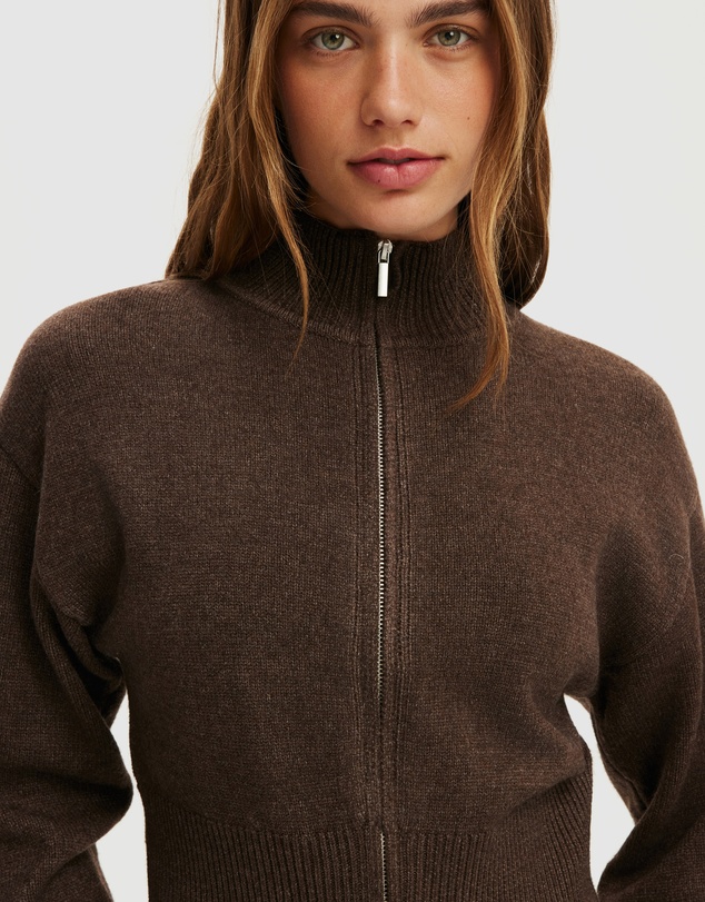 Cotton On - Lotus Cinched Zip Knit