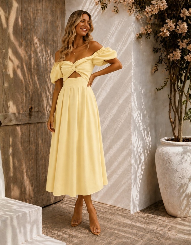 Esther & Co - Anvika Dress - Butter Cream