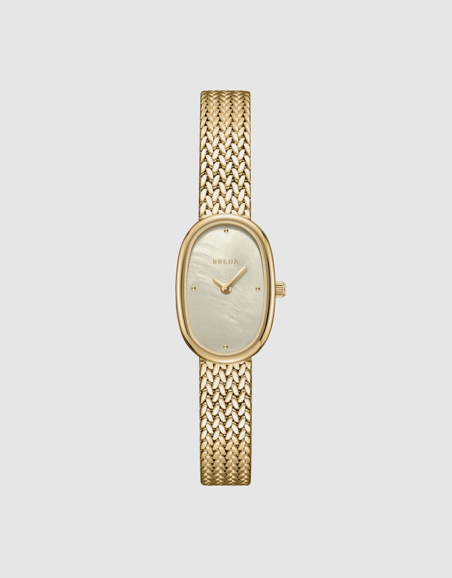 Breda - Jane Tethered Gold and Metal Mesh Watch, 18MM