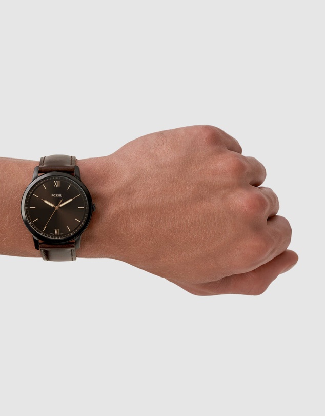 Fossil - The Minimalist 3H Brown Analogue Watch FS5551