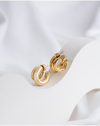 Wanderlust + Co - Hailey Double Nano Hoop 9mm Earrings