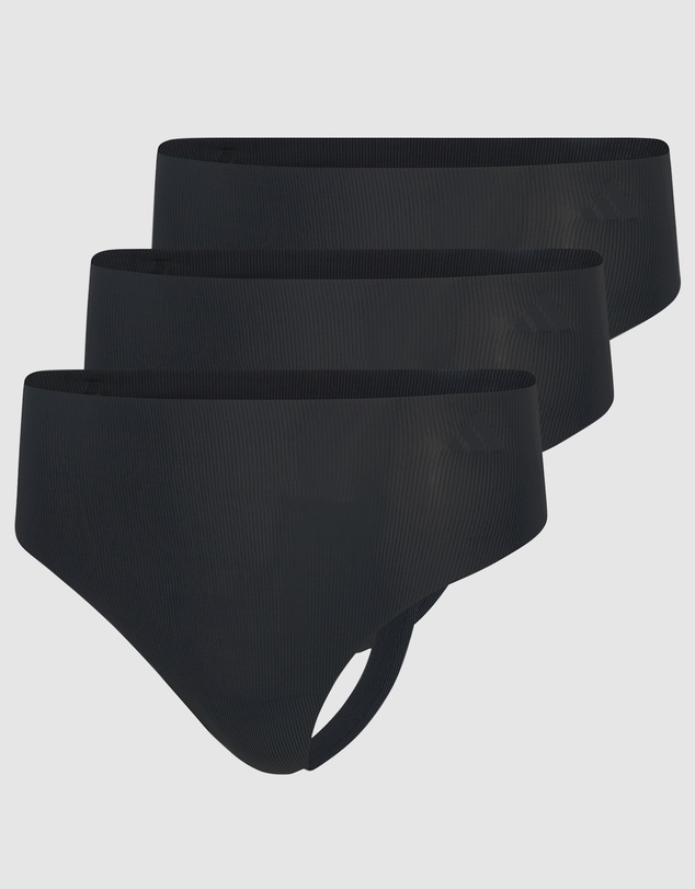 adidas Sportswear - 3 Pack Active Micro Flex High Waist Thong Underwear