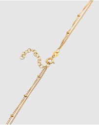 Elli Jewelry - Necklace Choker Layer Platelet in 925 sterling silver gold plated
