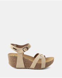 BioNatura - Willow Leather Wedge Heels