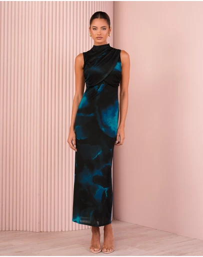 Azzurielle - Helima Wrap Front Maxi Dress