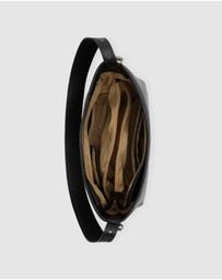 Republic of Florence - Sophia Matt Black Leather Shoulder Bag