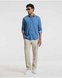 Calibre - Soft Chambray Shirt Light Blue