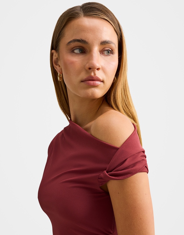 Forever New - Paris Draped Mesh Midi Dress
