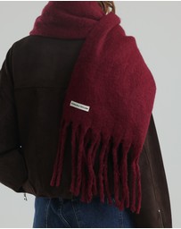 Morgan & Taylor - Ella Woven Scarf in Burgundy Red
