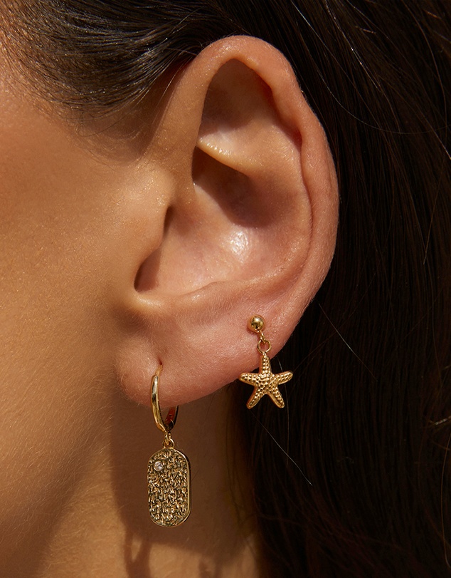 Arms Of Eve - Neptune Gold Earrings