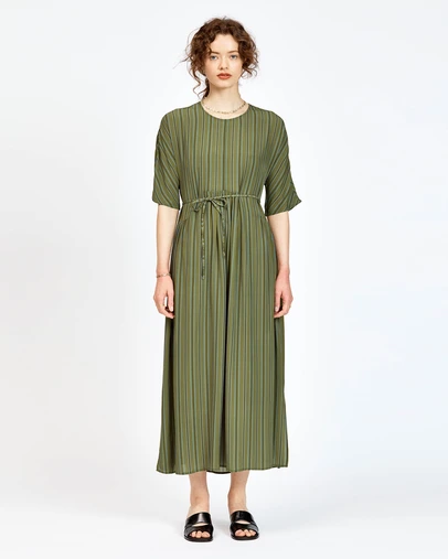 bul - Frond Dress Olive Stripe