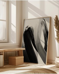 Olive et Oriel - Black Strokes No 23 by Treechild Art Print