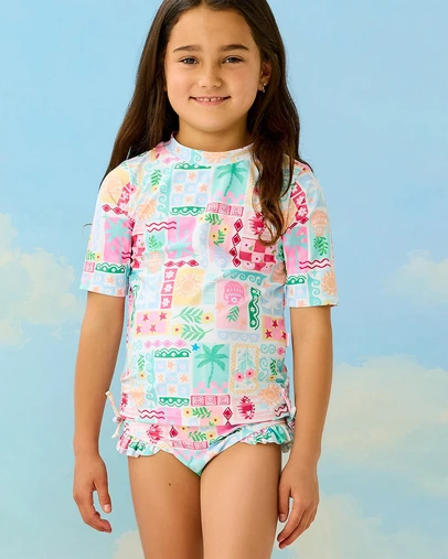 Seafolly - Capri Rouched Rash Set - Kids