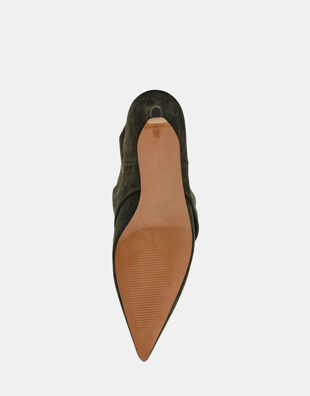 Steve Madden - Luca Olive Suede Heeled Boots