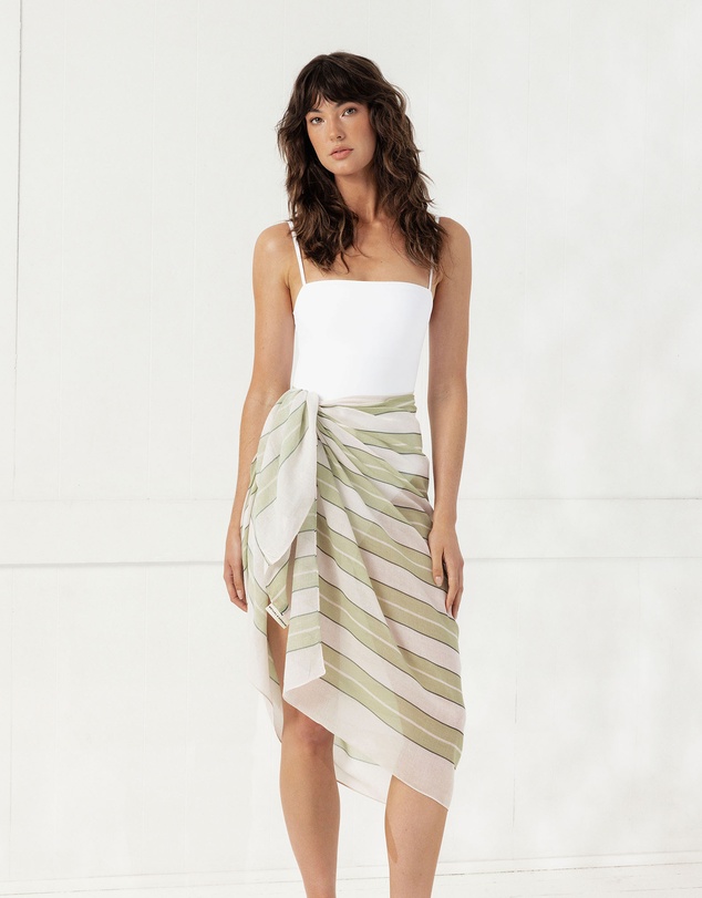 Morgan & Taylor - Serena Beach Sarong in Green