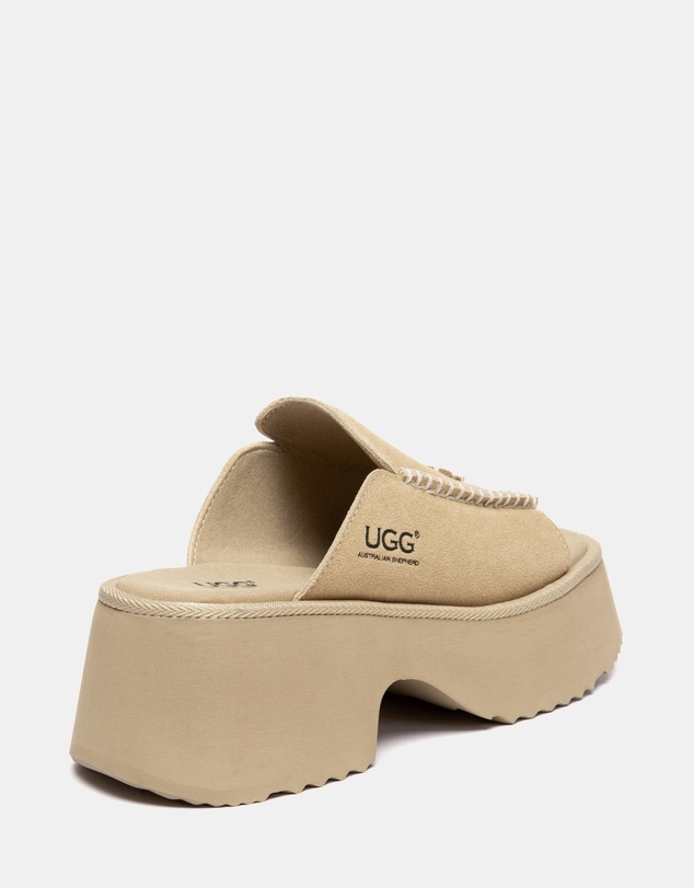 EVERAU - Australian Shepherd Ugg Haive Cow Suede Upper Loafer Oxfords Flats