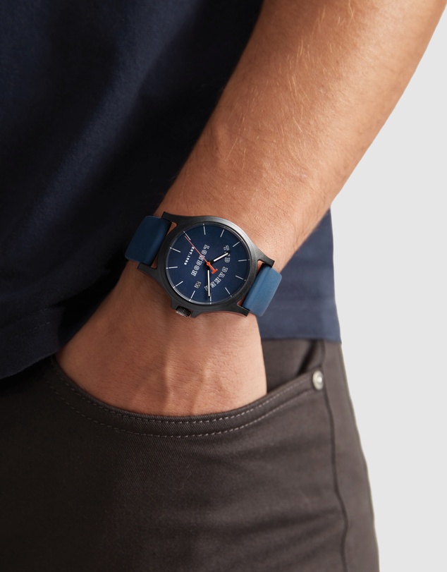 Ted Baker - Irby 40mm Blue Silicone Strap Watch