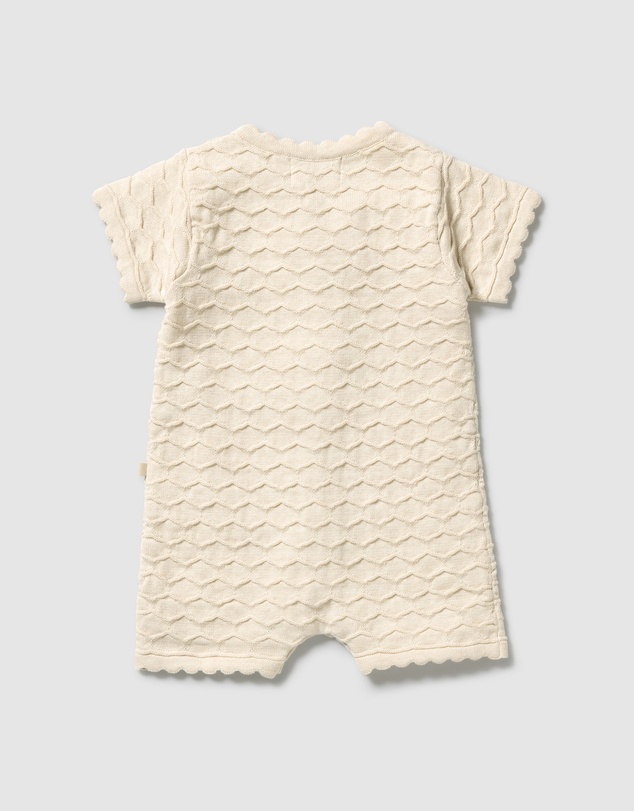 Wilson & Frenchy - Organic Knitted Chevron Growsuit - Babies