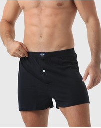 Coast Clothing - 2 Pack Knit Boxers - Black