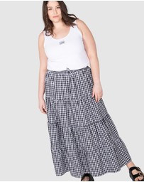 Love Your Wardrobe - Stacey Gingham Maxi Skirt