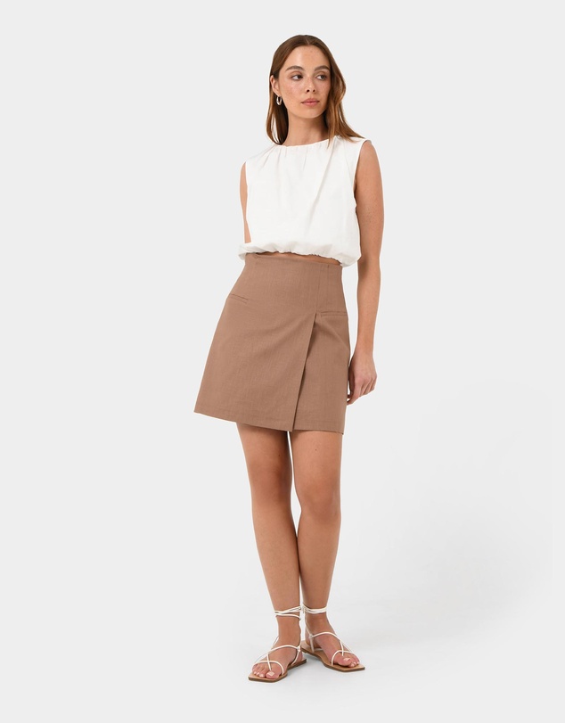 Forcast - Nia Mini Linen Skirt