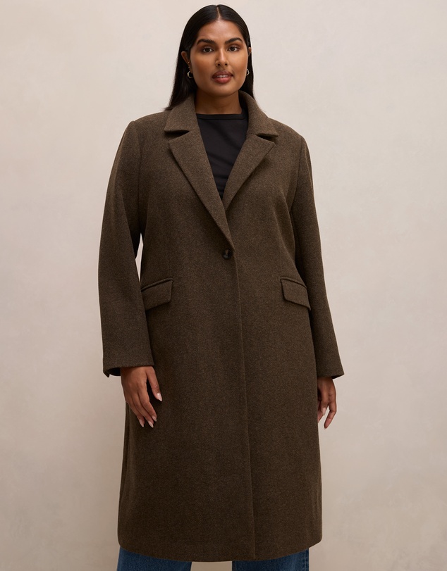 Forever New Curve - Liana Curve Long Coatigan