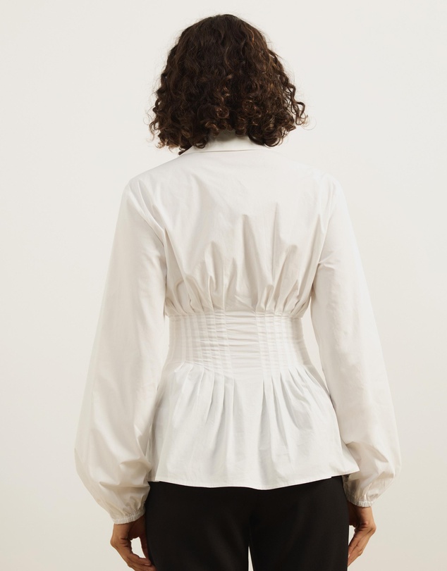 Atmos&Here - Zadie V-Neck Pin Tuck Top
