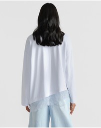 Decjuba - Sofia Lace Trim Long Sleeve Top