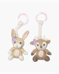 Living Textiles - 2 Pack Stroller Toys - Fawn & Bunny