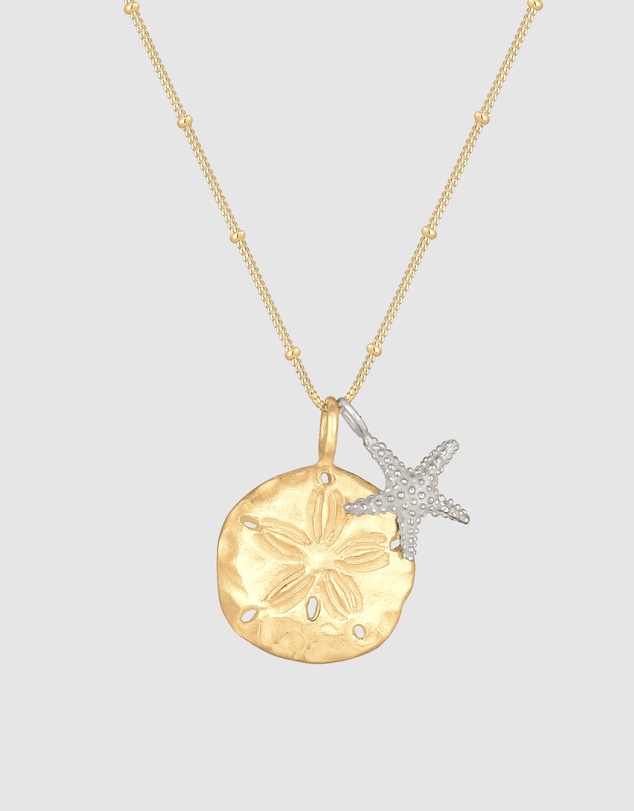 Elli Jewelry - Necklace Flower 925 Sterling Silver Gold-Plated